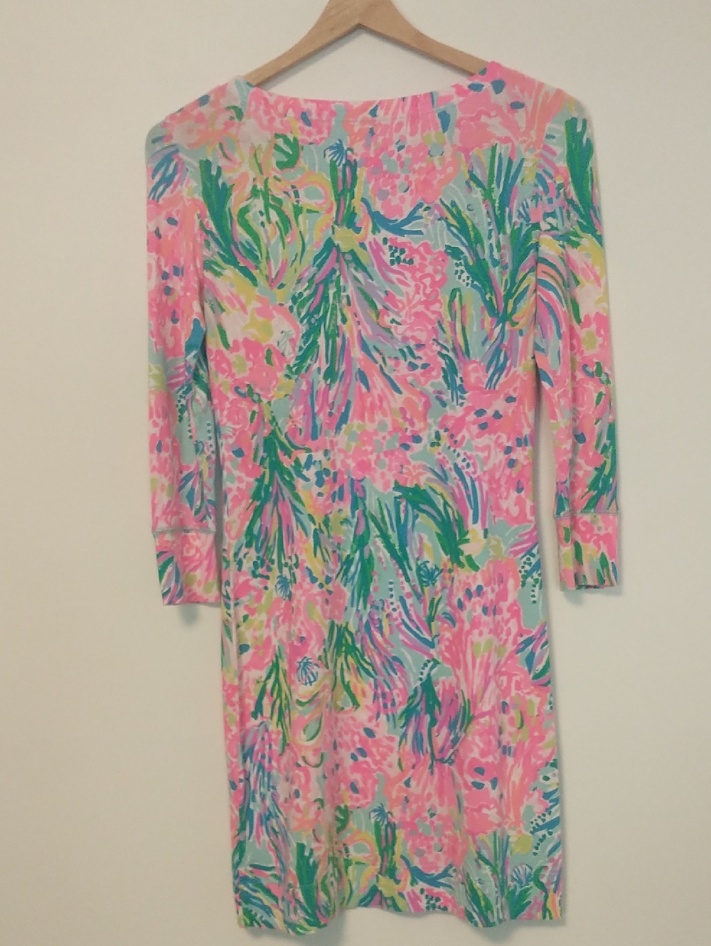 Lilly Pulitzer Vibrant Rayon Blend ¾ Sleeve Dress XXSmall - Picture 2 of 7